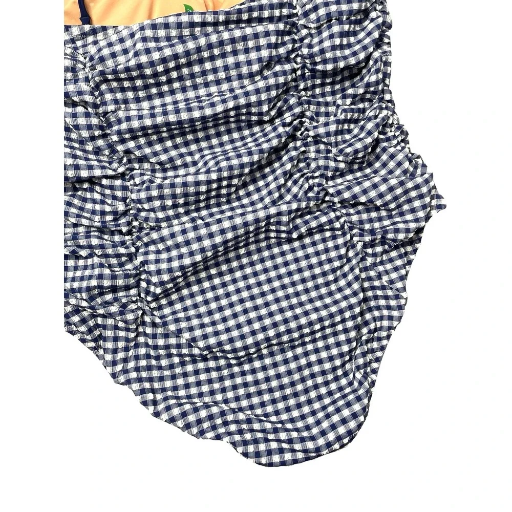 NEW J. Crew Ruched tie-shoulder one-piece swimsuit in classic gingham Size 24